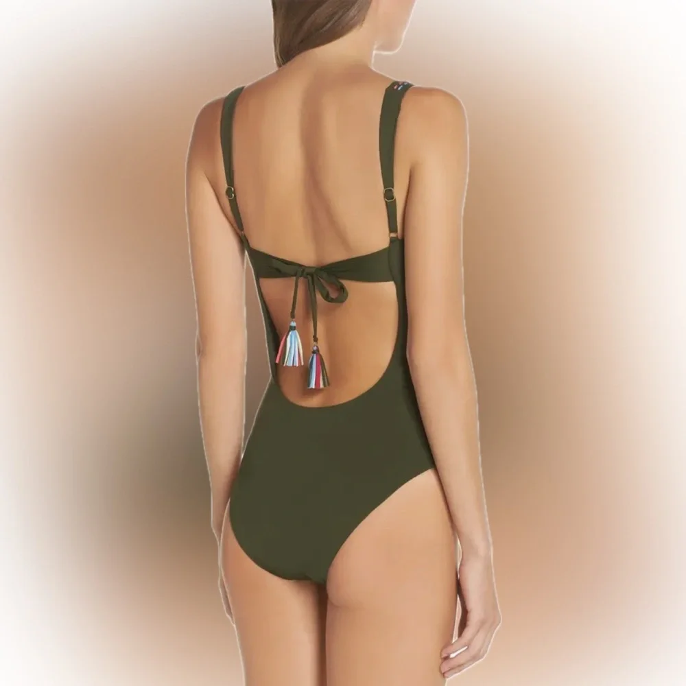 BECCA Quest One-Piece Swimsuit, Olive Green, XS